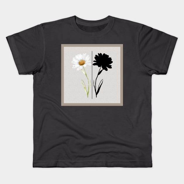 Ornamental Flower Flower Shadow Kids T-Shirt by ADNDesign 01